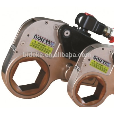 Adjustable pancake design hollow hydraulic wrench torque